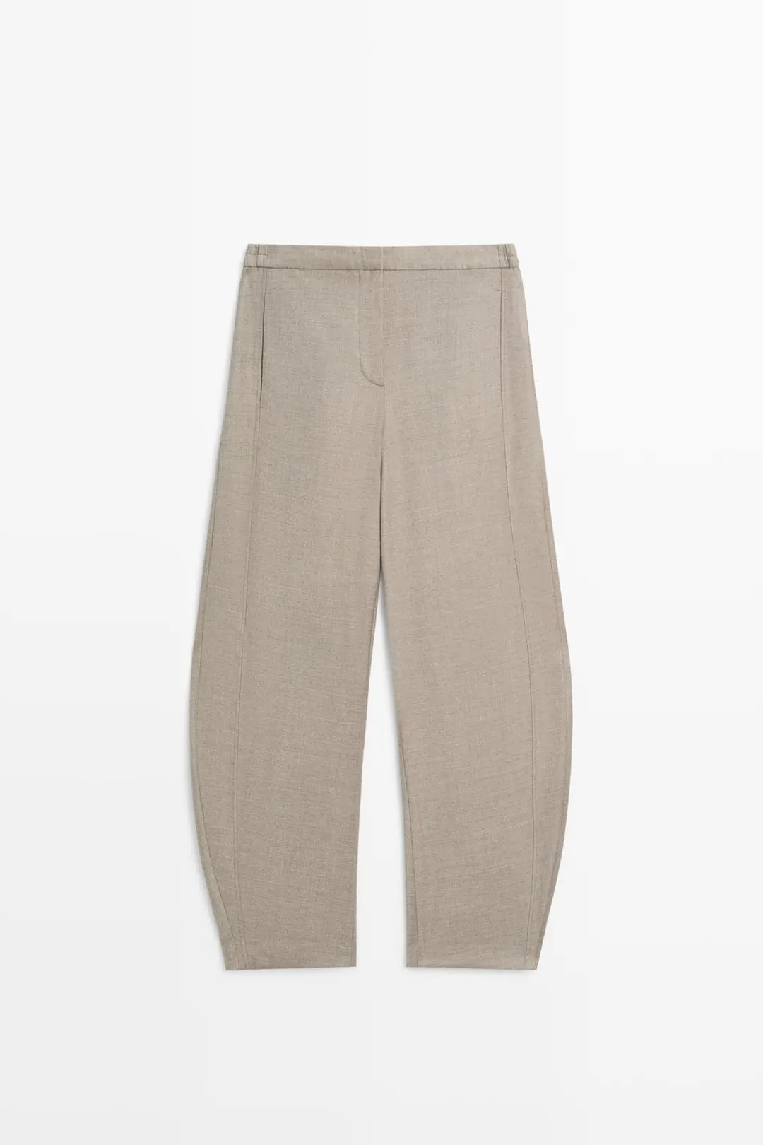 Брюки фланелевые кроя barrel, Massimo Dutti