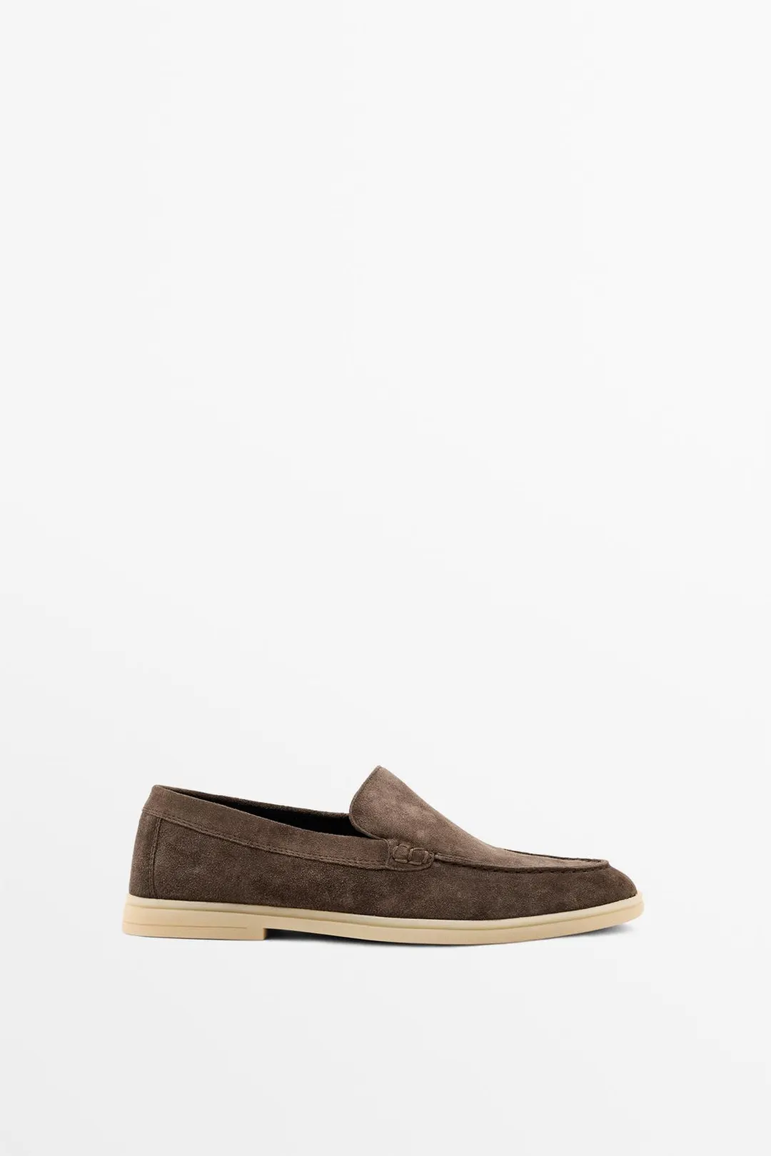 Лоферы из кожаного спилка, Massimo Dutti