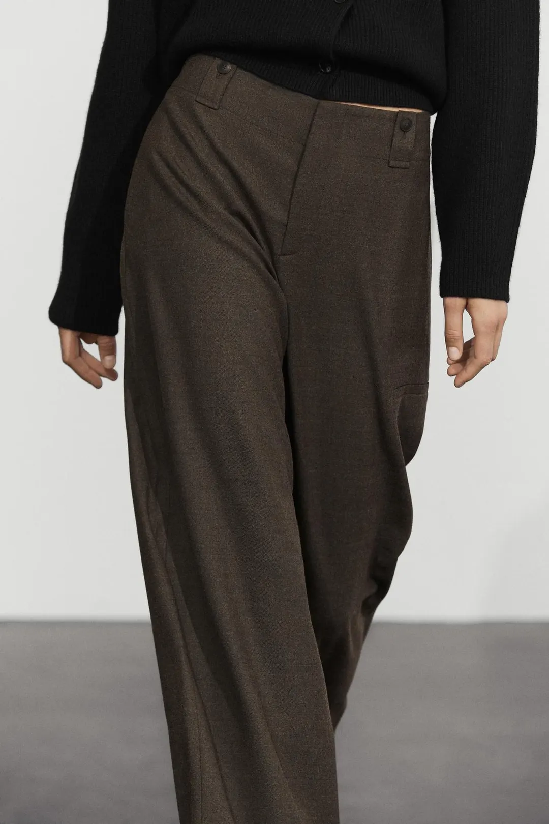 Брюки карго из фланели, Massimo Dutti