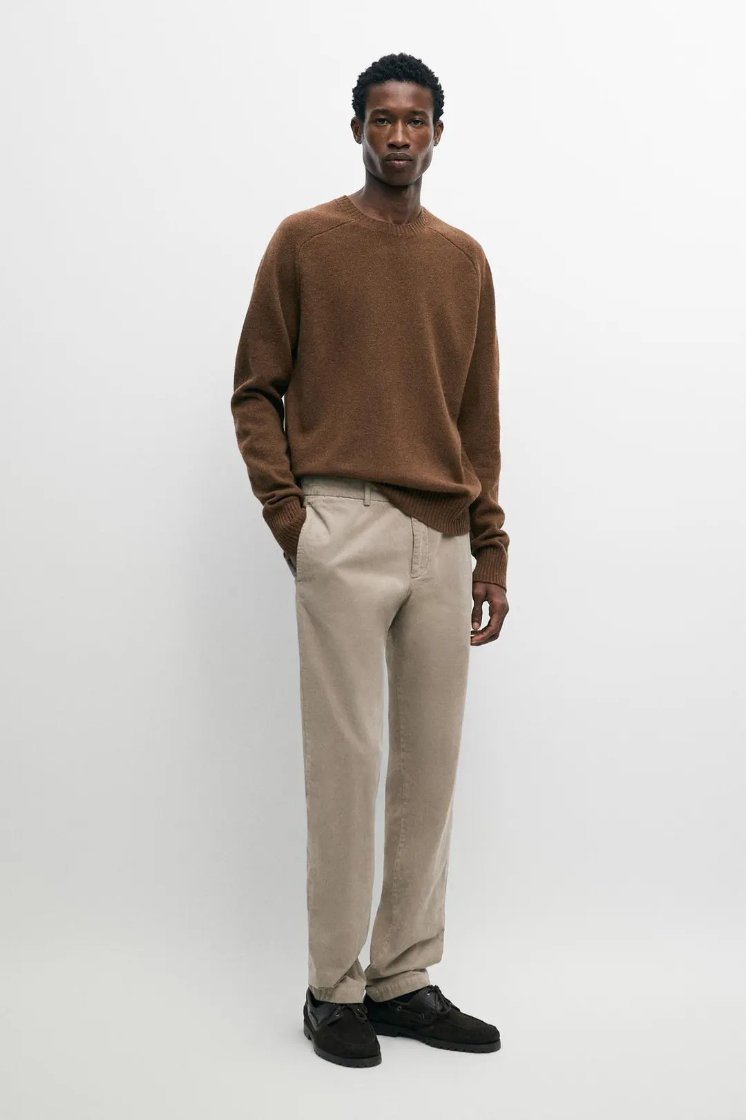 Свитер из смесовой шерсти с круглым вырезом, Massimo Dutti