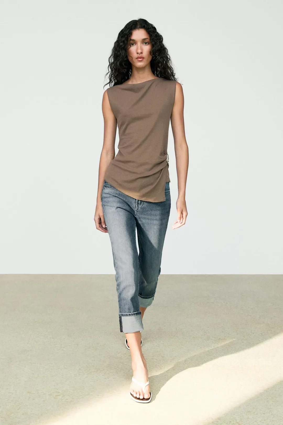 Топ вязаный из 100% хлопка, Massimo Dutti