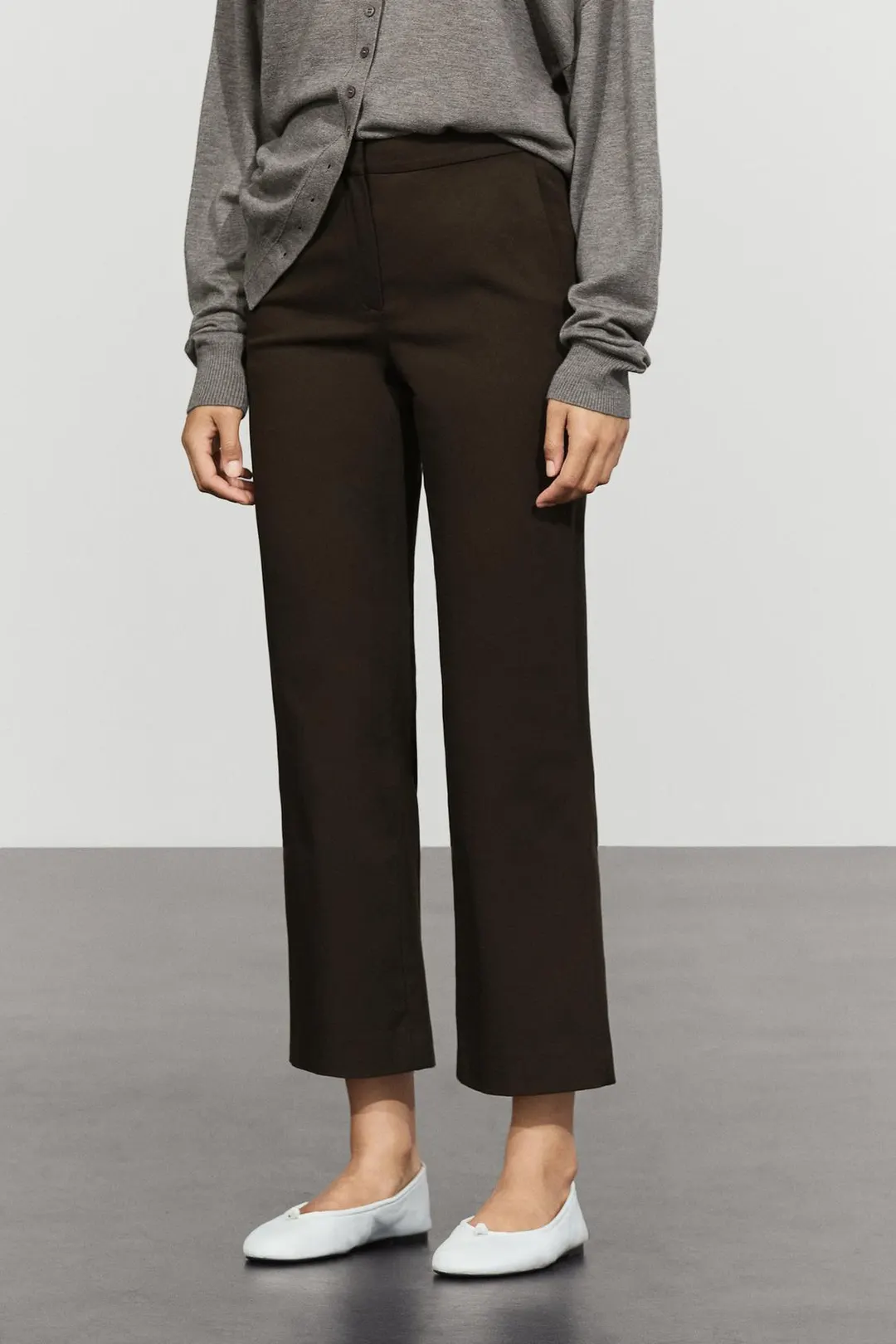 Эластичные брюки с расклешенным низом, Massimo Dutti
