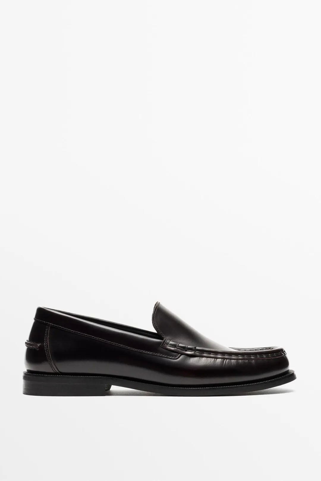 Лоферы из гладкой кожи, Massimo Dutti