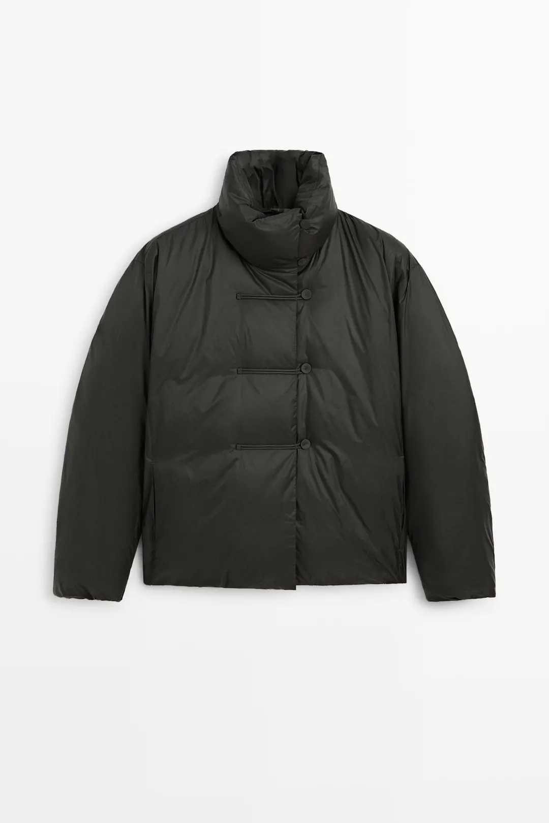Пуховик с застежками-клевантами, Massimo Dutti