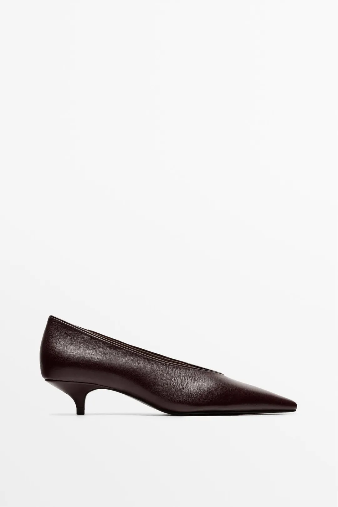 Туфли на каблуке с острым носом, Massimo Dutti
