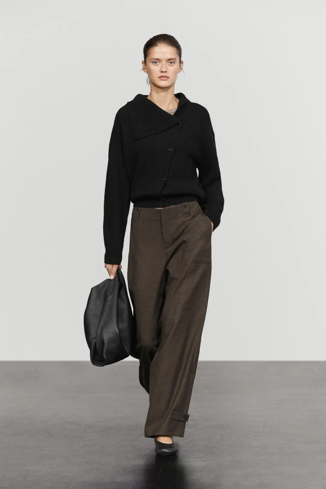 Брюки карго из фланели, Massimo Dutti