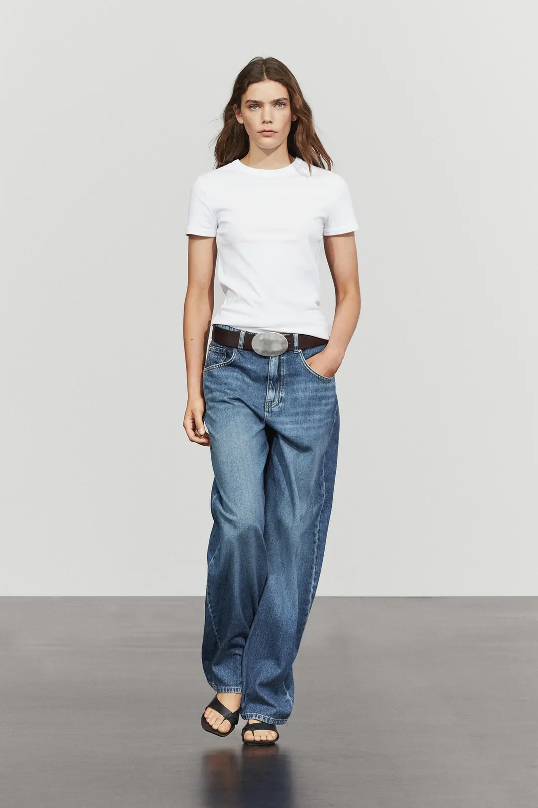 Футболка в рубчик с короткими рукавами, Massimo Dutti