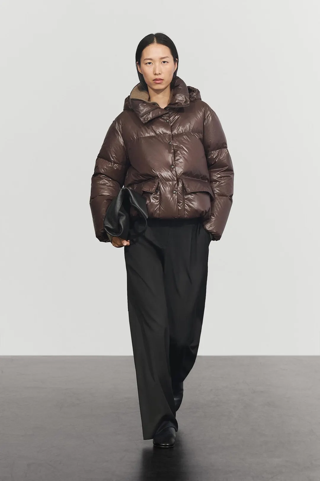 Пуховик с воротником-стойкой, Massimo Dutti