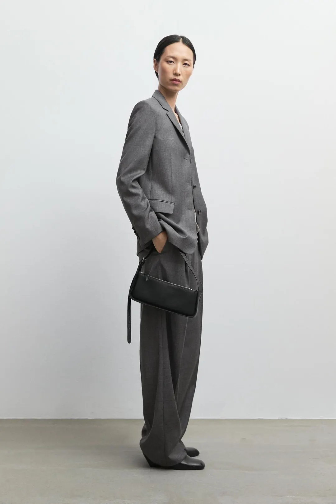 Костюмный пиджак из 100% шерсти с карманами, Massimo Dutti