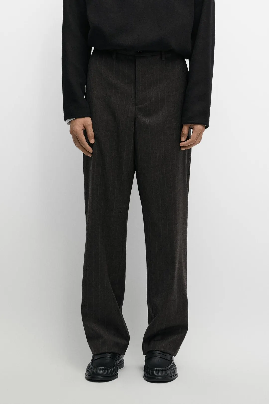 Полосатые брюки из 100% шерсти, Massimo Dutti