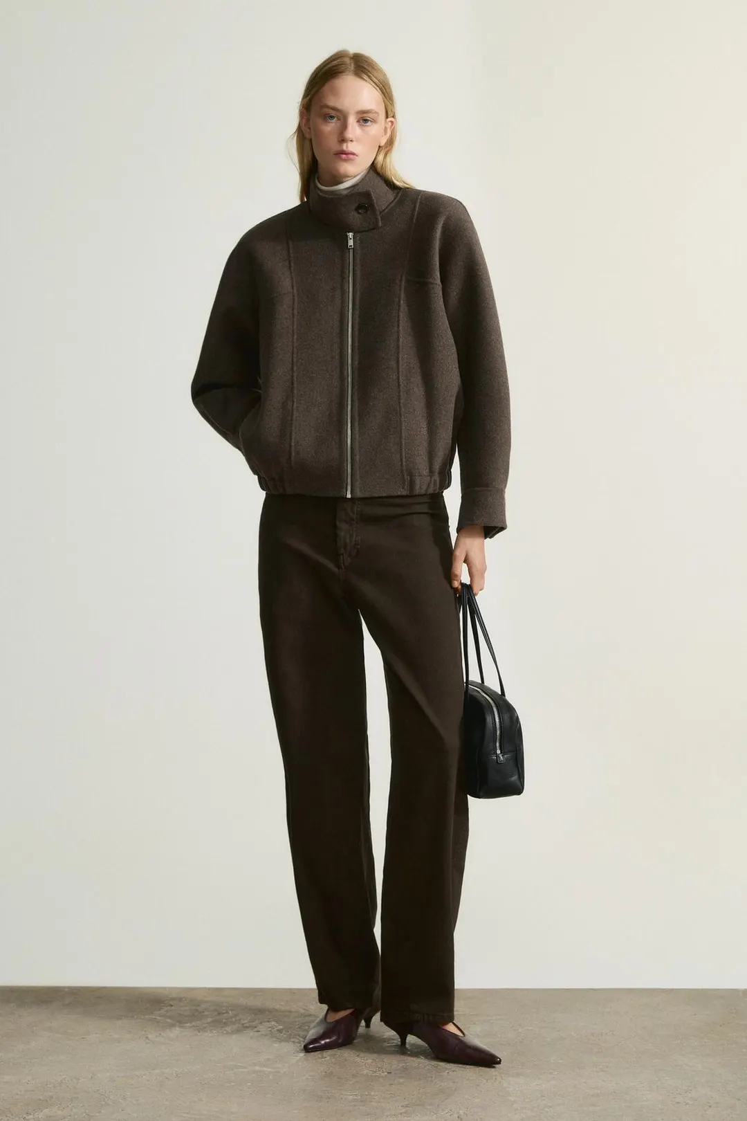 Туфли на каблуке с острым носом, Massimo Dutti