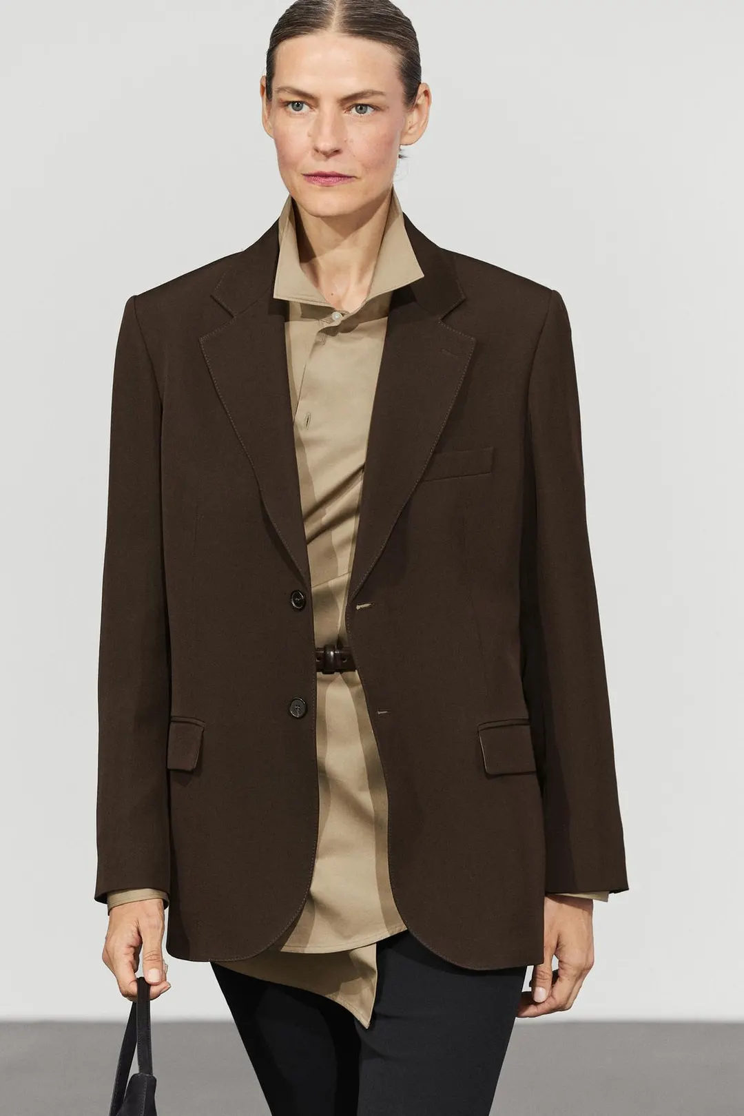Пиджак струящегося кроя из смесовой шерсти для цельного образа, Massimo Dutti