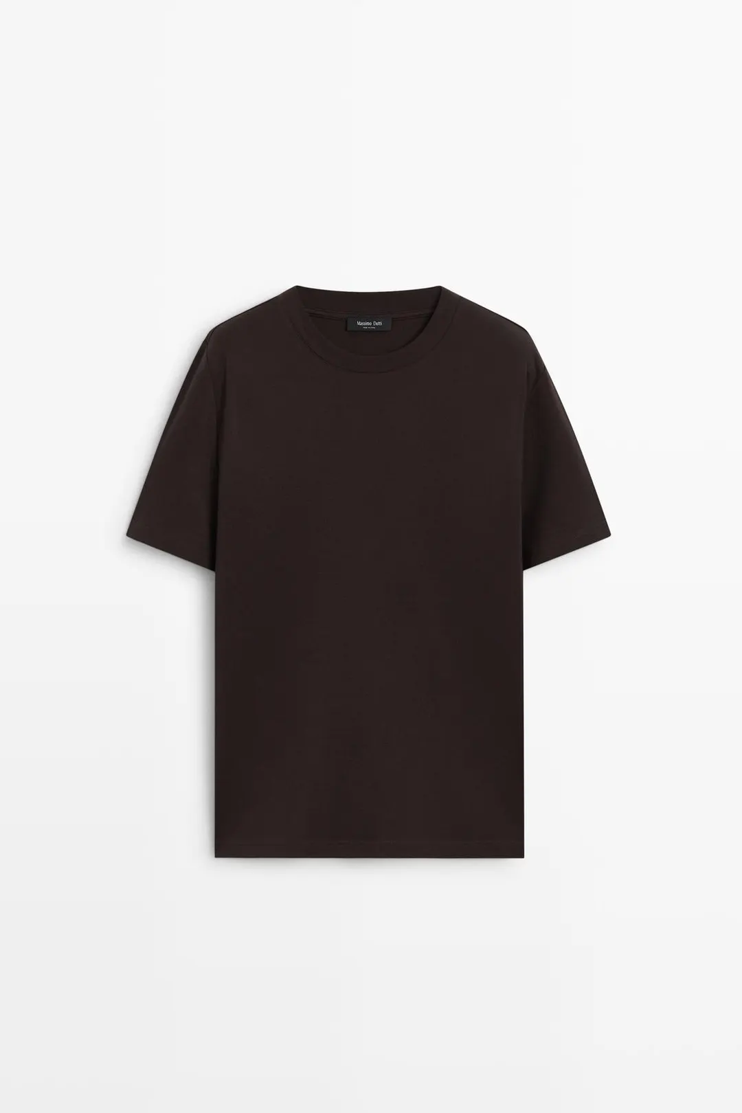 Футболка с короткими рукавами и декоративными швами, Massimo Dutti