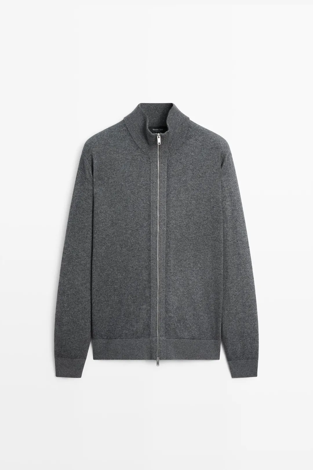 Кардиган из смесовой шерсти с молнией, Massimo Dutti