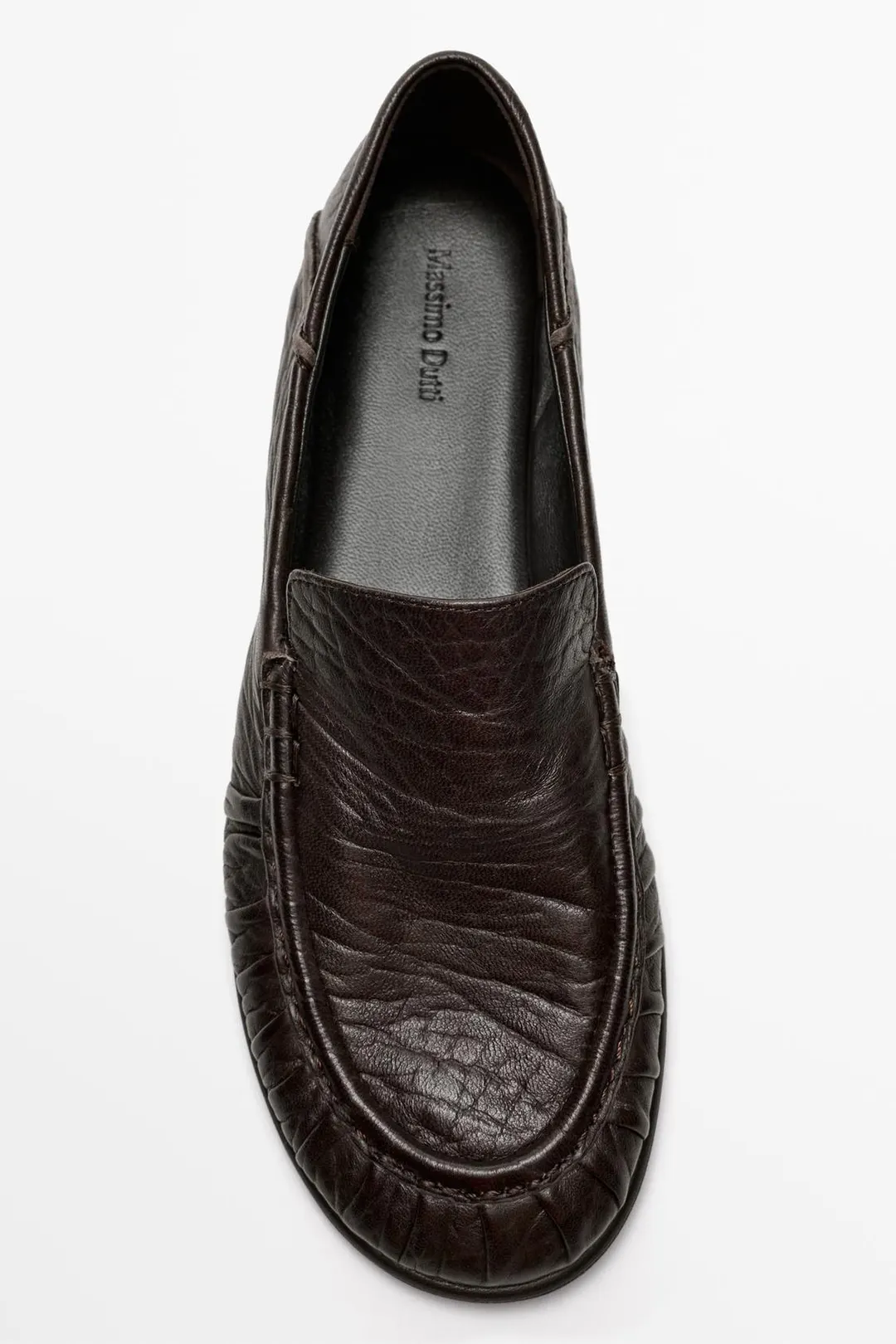 Лоферы из зернистой кожи, Massimo Dutti