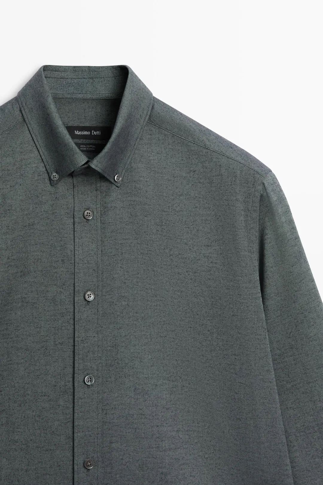 Рубашка Oxford прямого кроя из 100% хлопка, Massimo Dutti