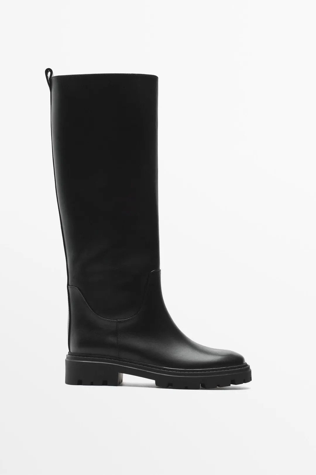 Ботинки на плоской тракторной подошве, Massimo Dutti