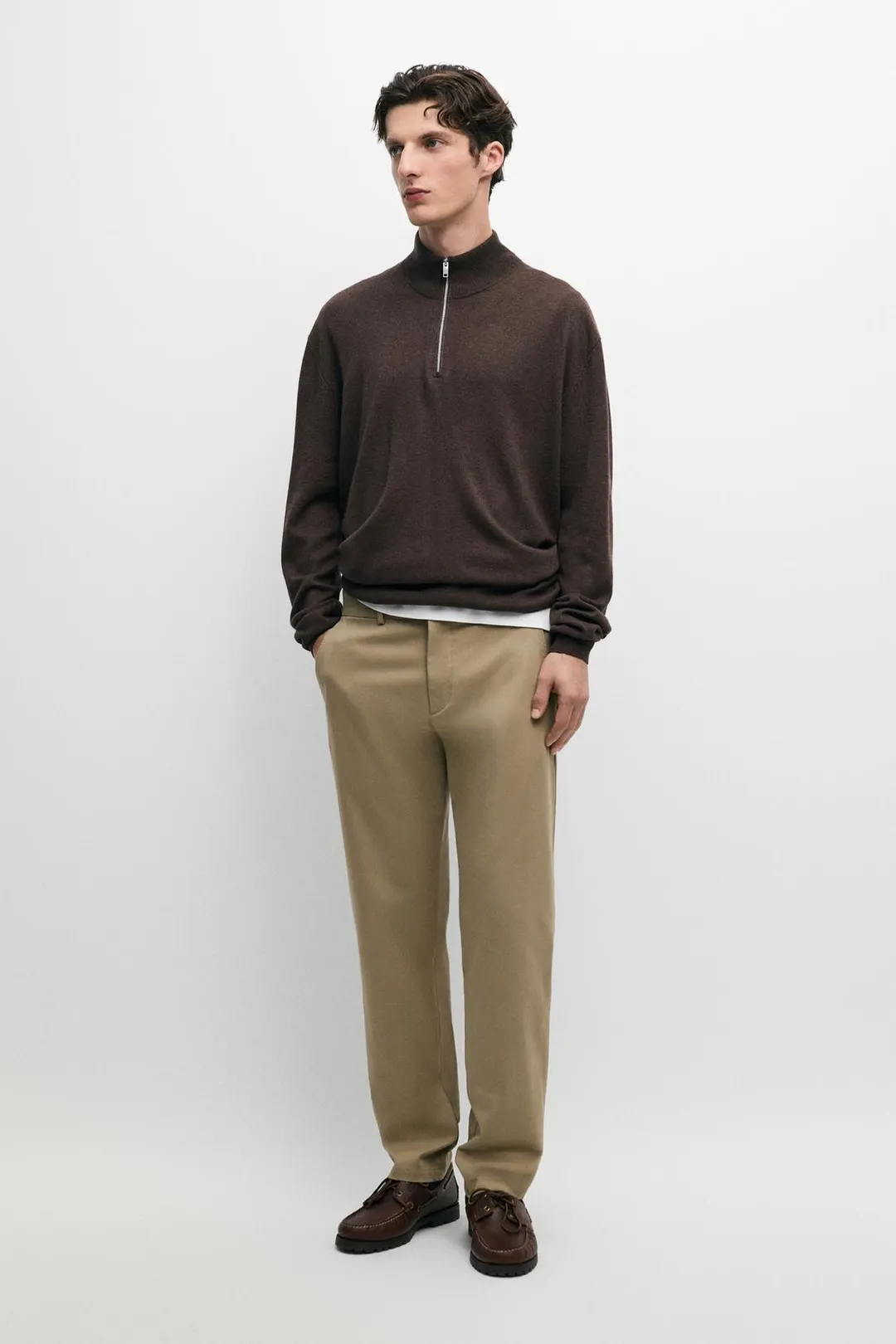 Брюки зауженного кроя из смесового хлопка, Massimo Dutti