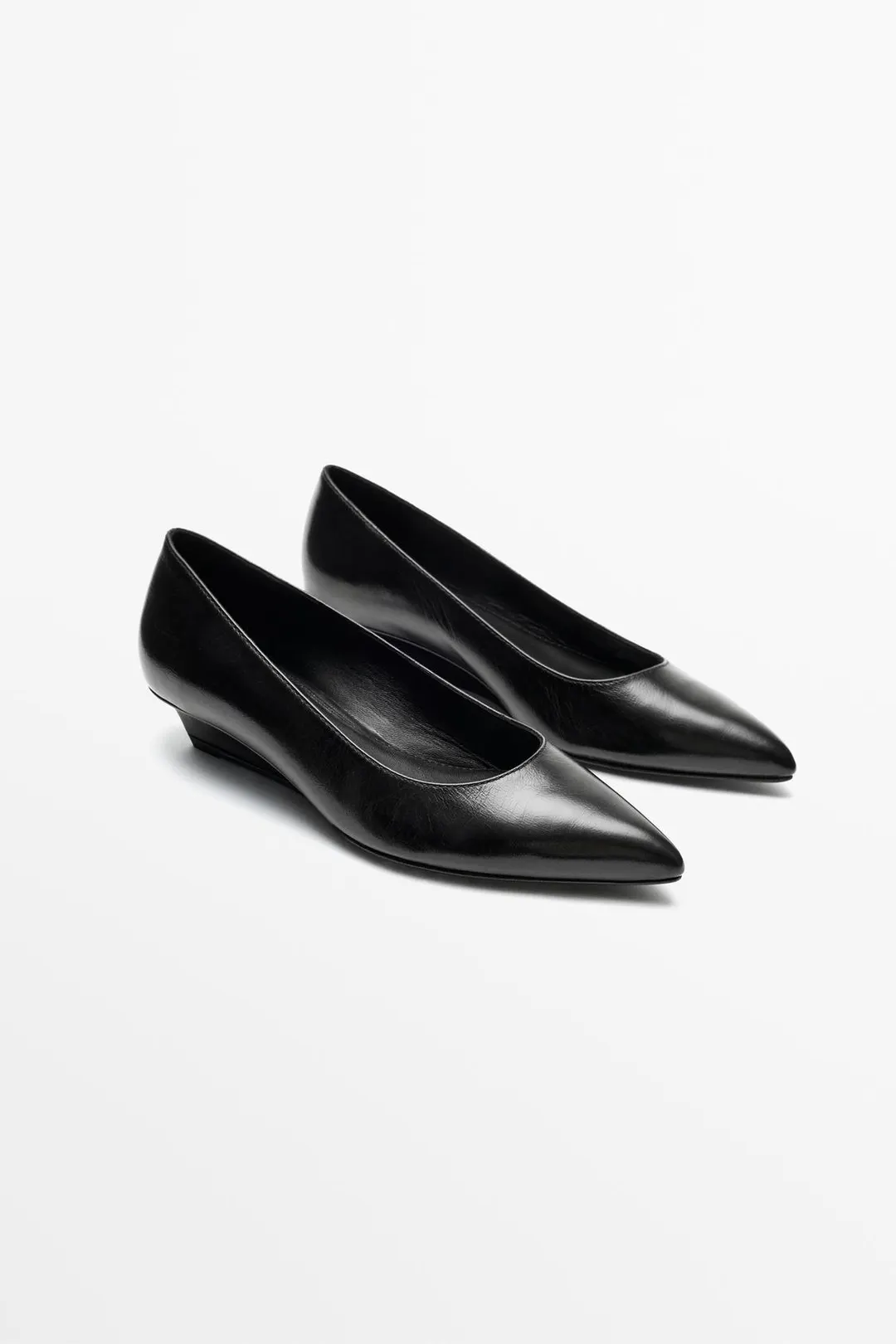 Туфли кожаные на каблуке, Massimo Dutti