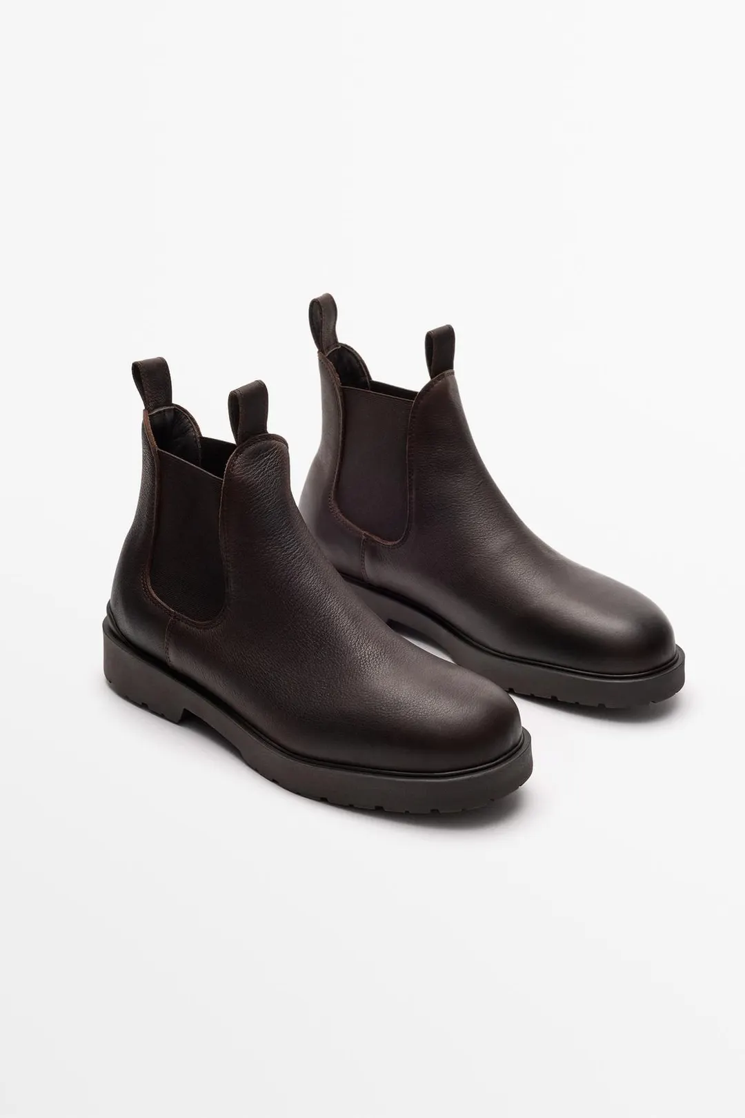 Ботинки челси из промасленной кожи, Massimo Dutti