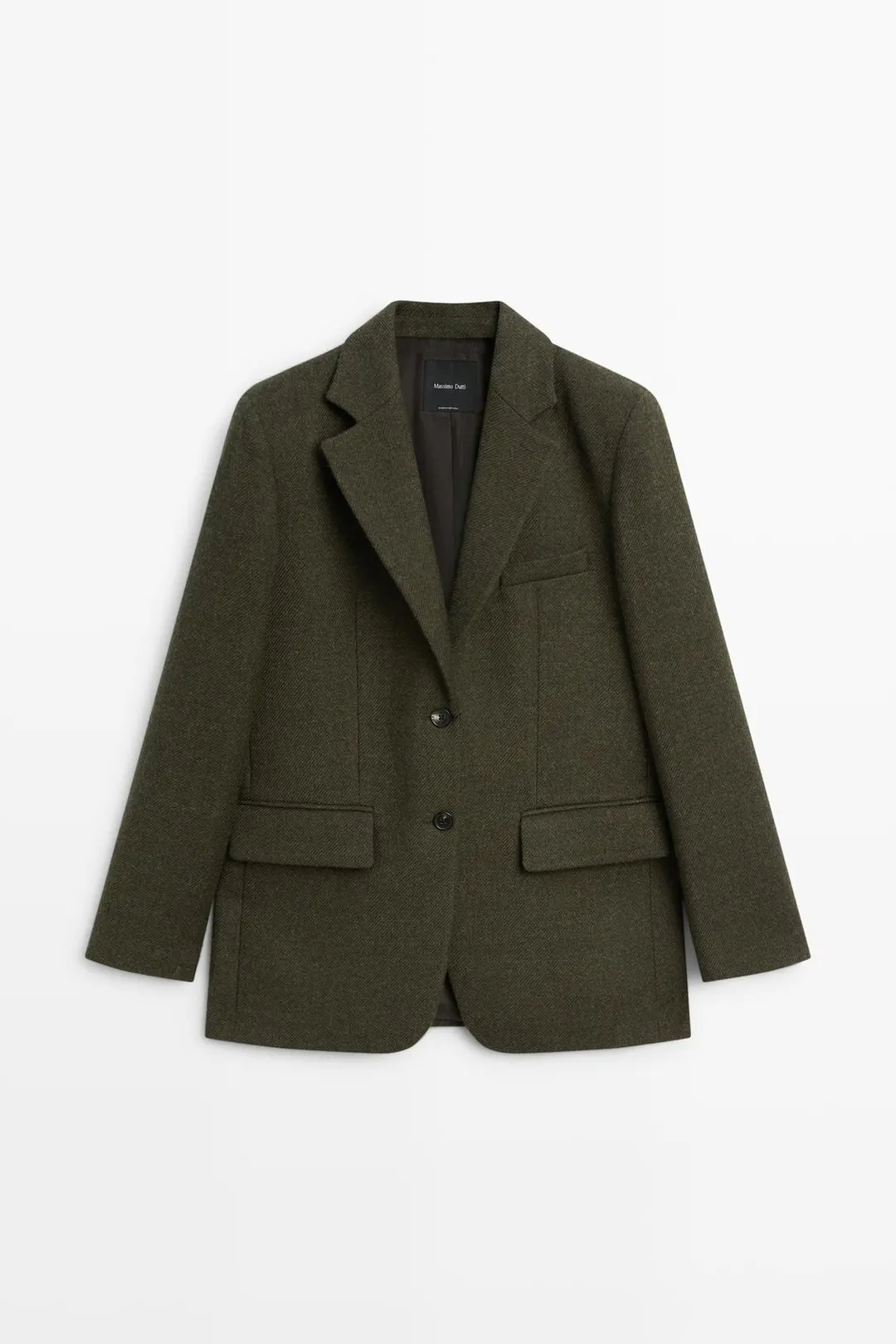 Блейзер меланжевый из 100% шерсти, Massimo Dutti