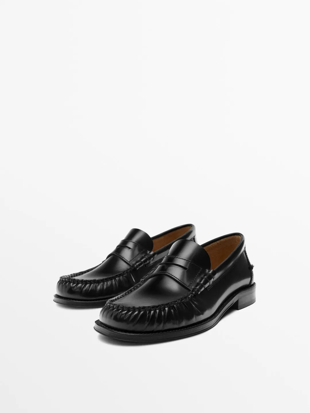 Лоферы кожаные, Massimo Dutti