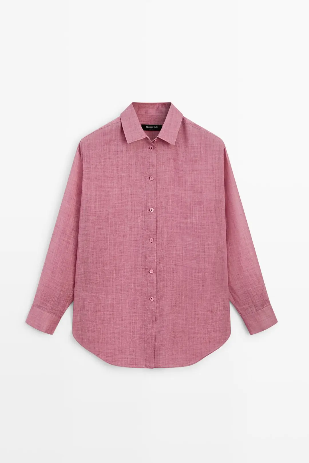 Струящаяся рубашка из смесовой рами, Massimo Dutti