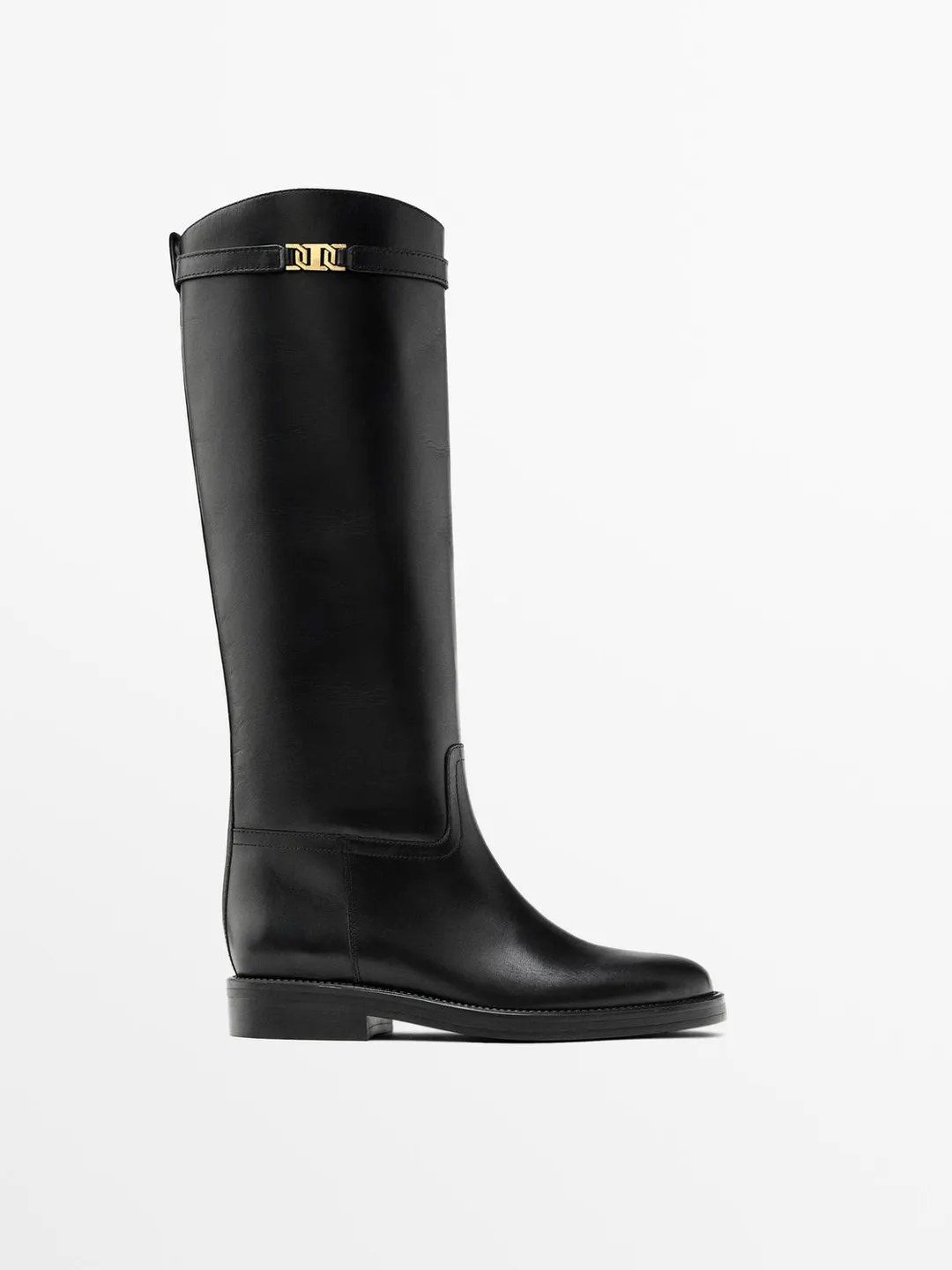 Кожаные сапоги для верховой езды, Massimo Dutti