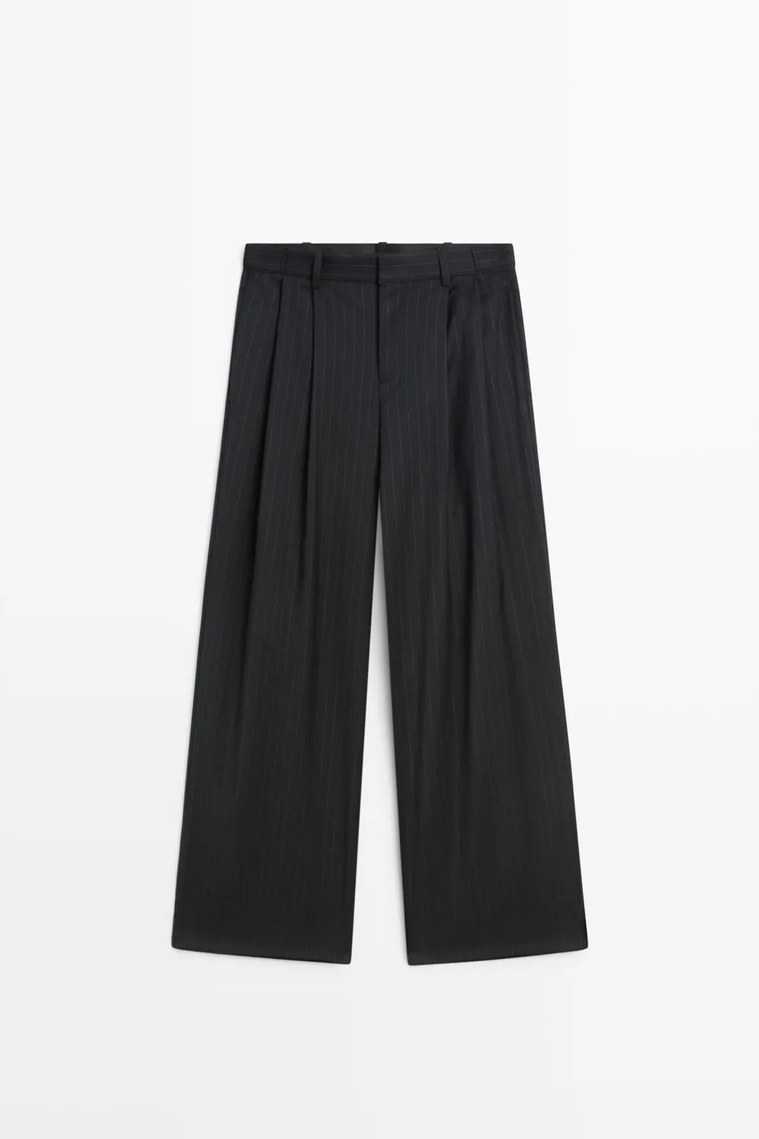 Брюки в тонкую полоску из шерсти, Massimo Dutti