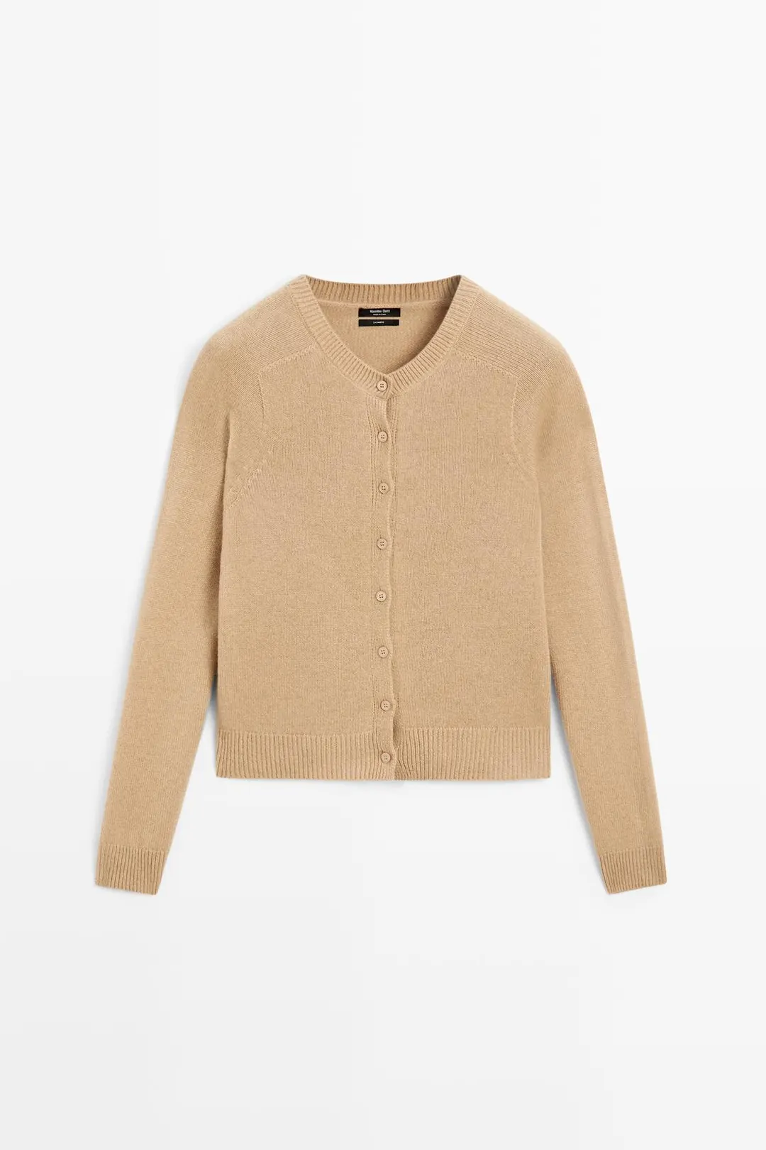 Кардиган укороченный вязаный из 100% кашемира, Massimo Dutti