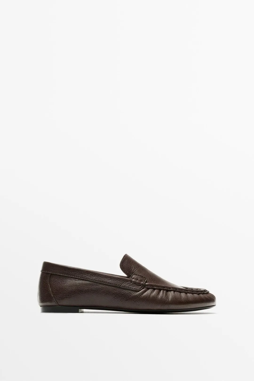 Лоферы из мягкой кожи с мокасинным швом, Massimo Dutti
