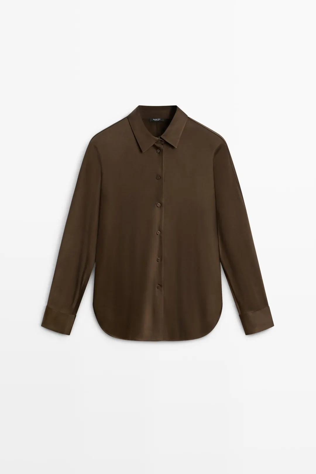 Рубашка струящаяся атласная, Massimo Dutti