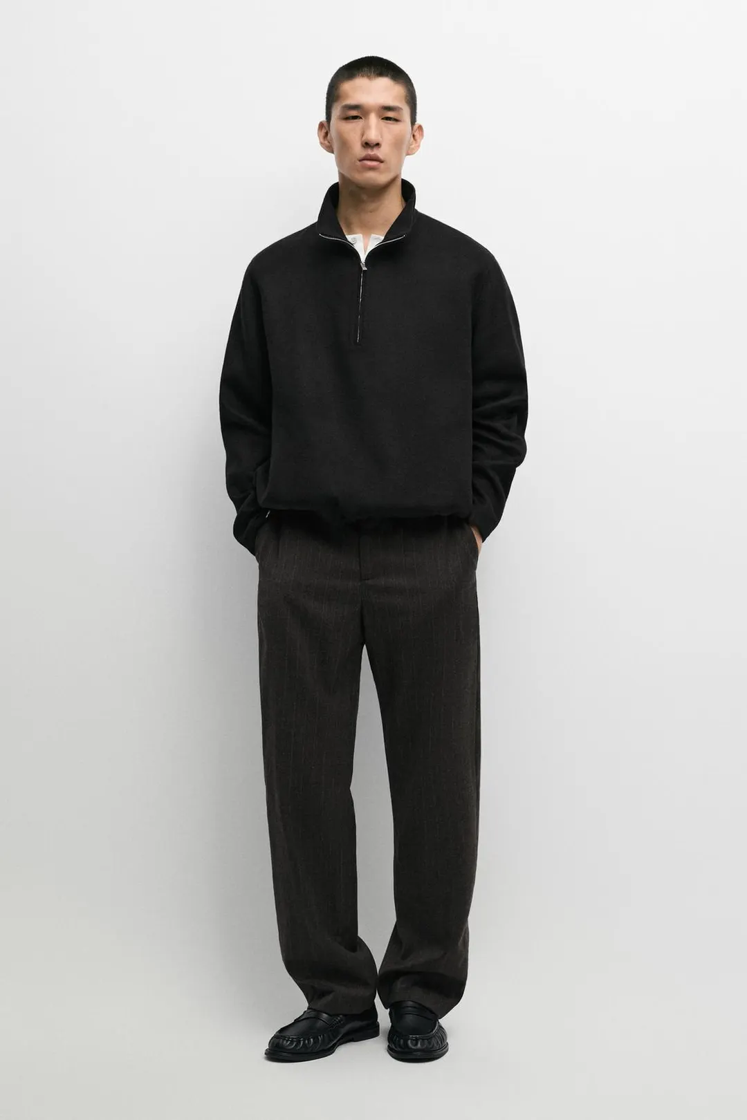 Полосатые брюки из 100% шерсти, Massimo Dutti