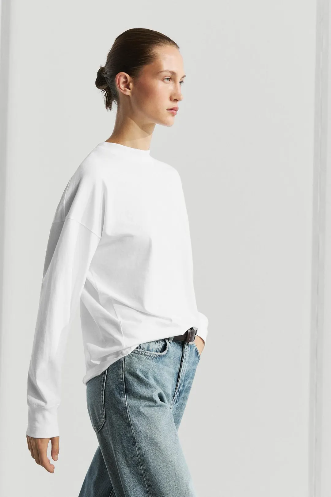 Лонгслив с круглым вырезом, Massimo Dutti