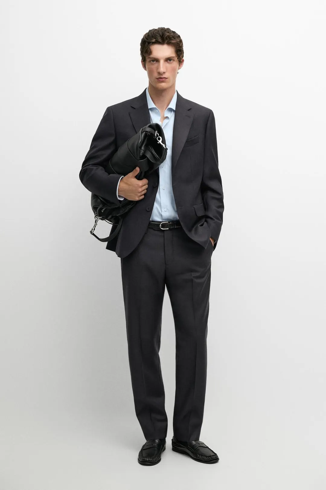 Костюмные брюки из 100% шерсти, Massimo Dutti