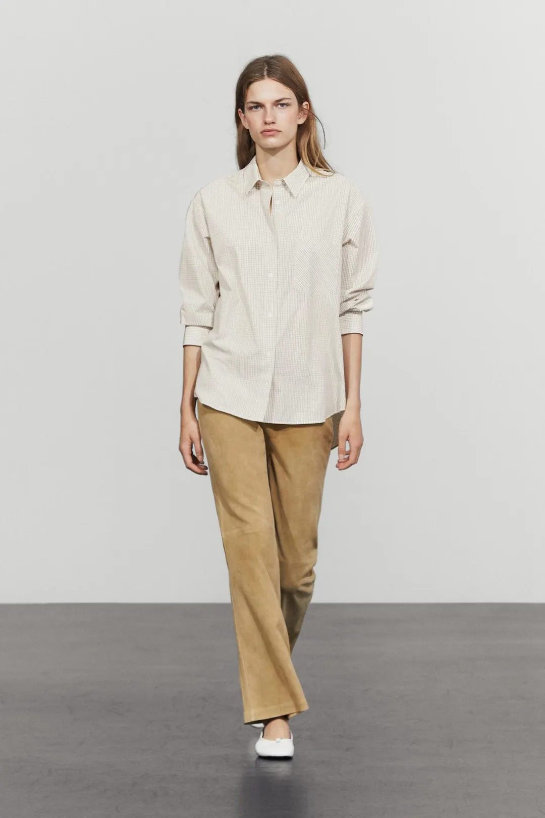 Рубашка в клетку из 100% хлопка, Massimo Dutti