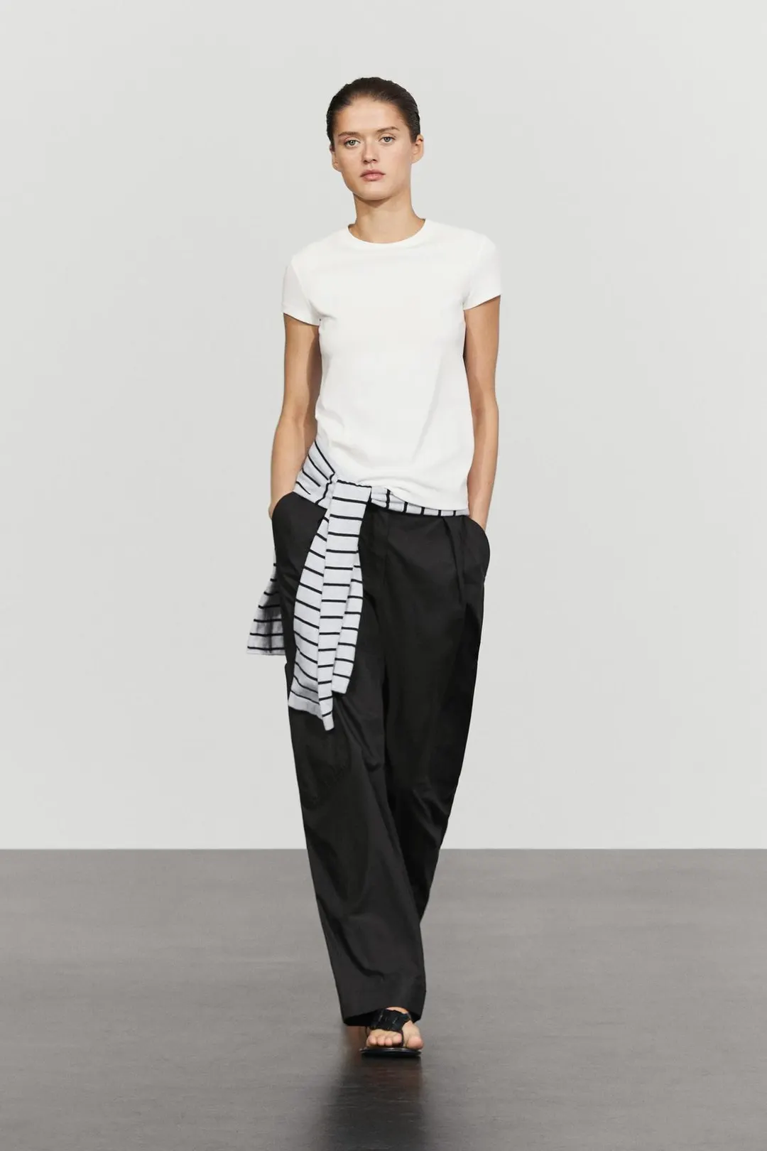 Футболка облегающего кроя с короткими рукавами, Massimo Dutti