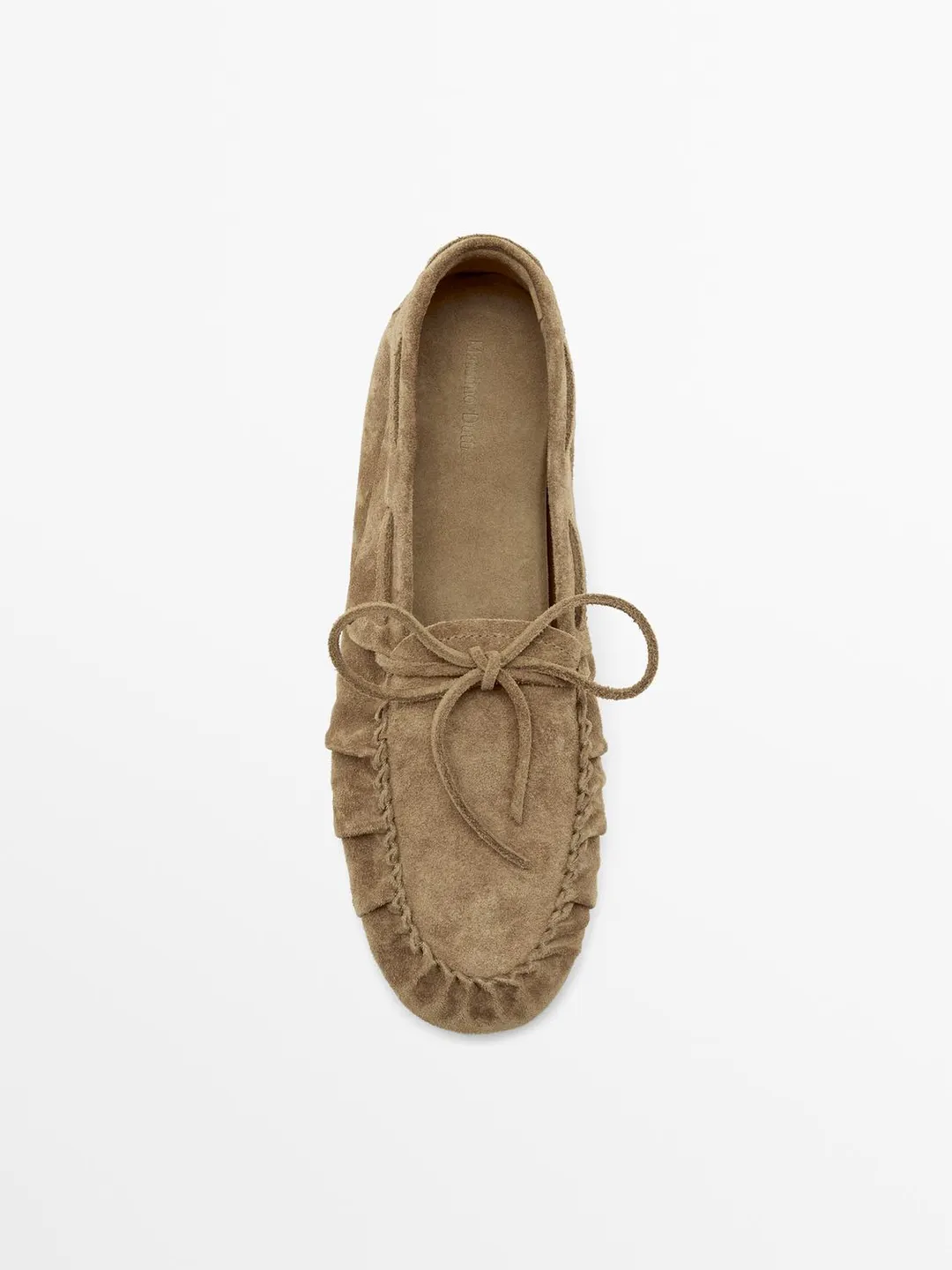 Лоферы из мягкой кожи со сборками, Massimo Dutti