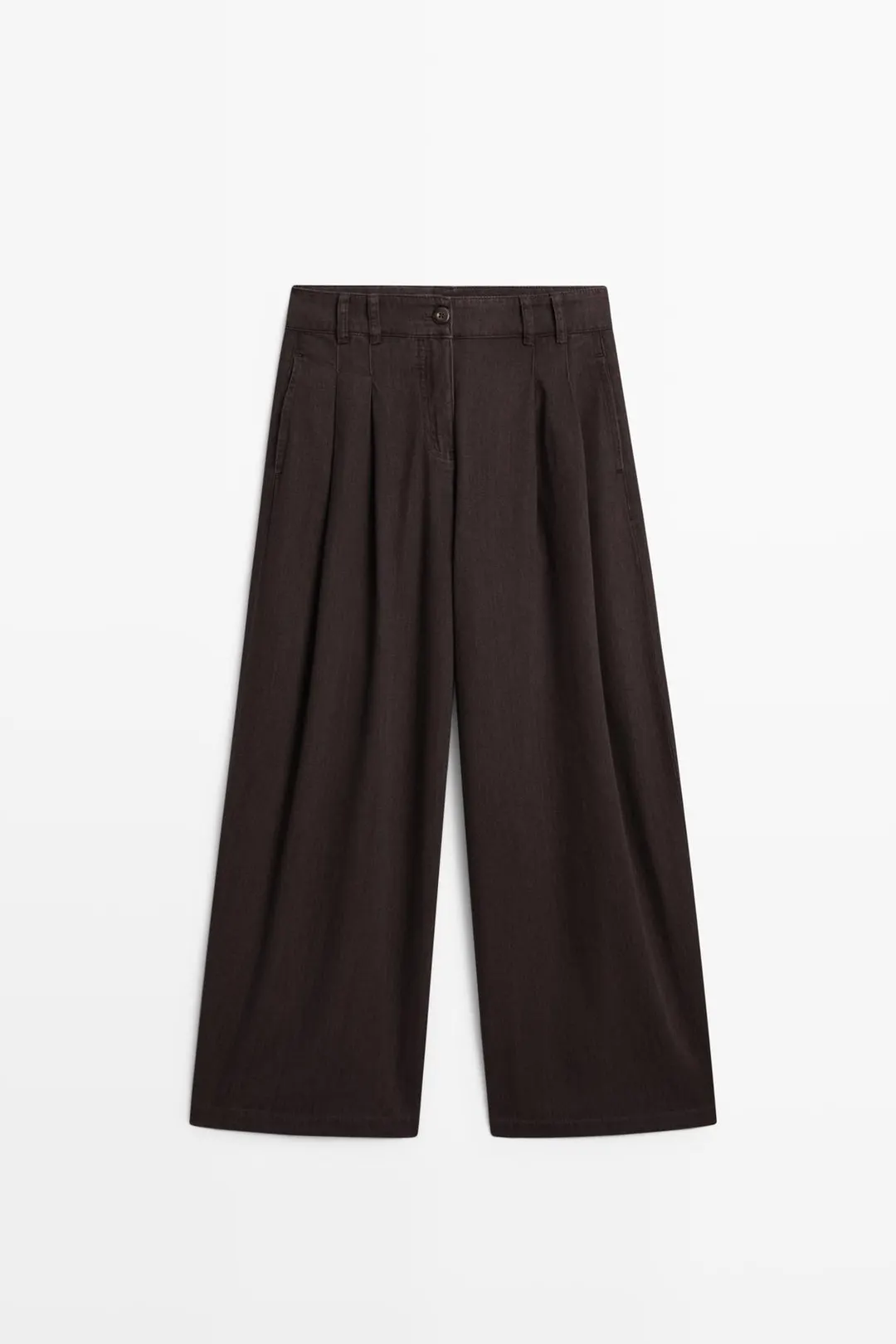 Джинсы-бочонки со складками, Massimo Dutti