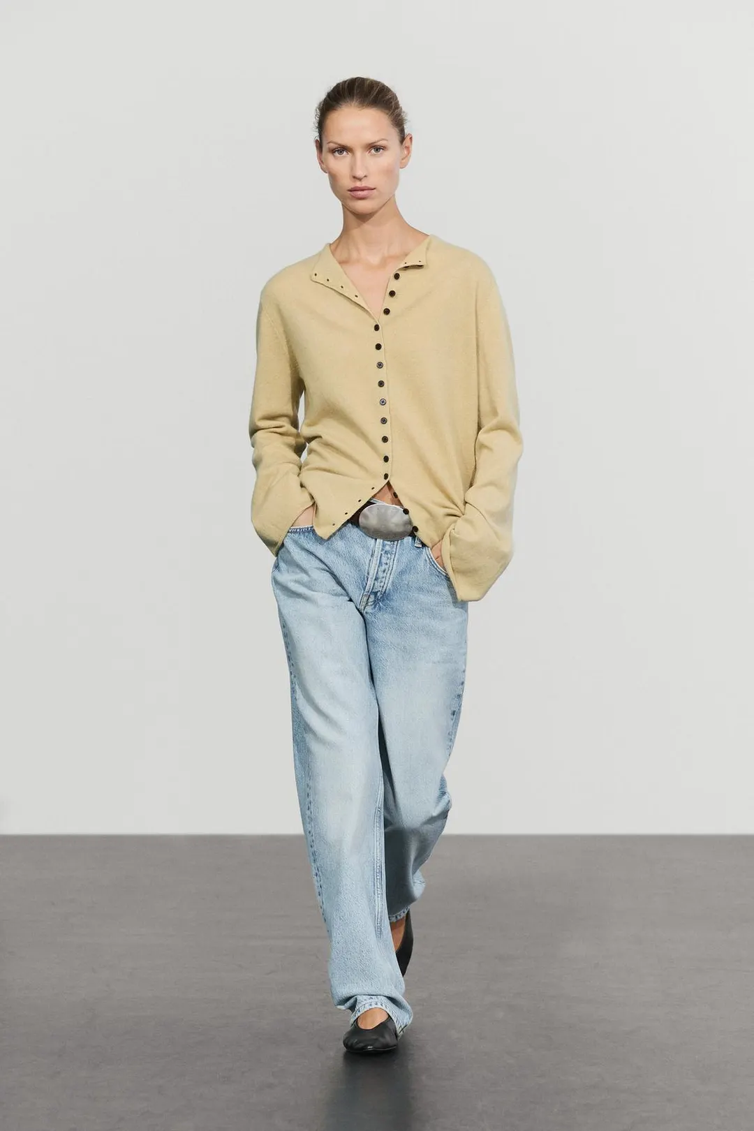 Кардиган вязаный на пуговицах из смесовой шерсти, Massimo Dutti