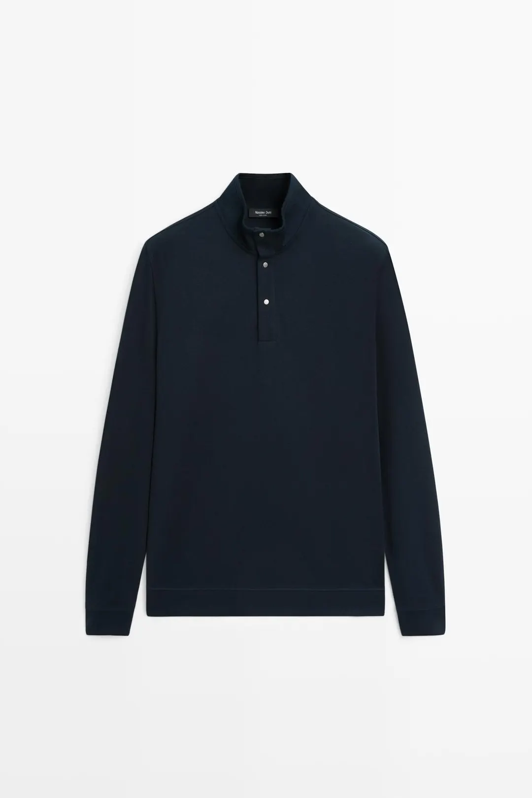 Свитер с воротником-стойкой из смесового хлопка, Massimo Dutti