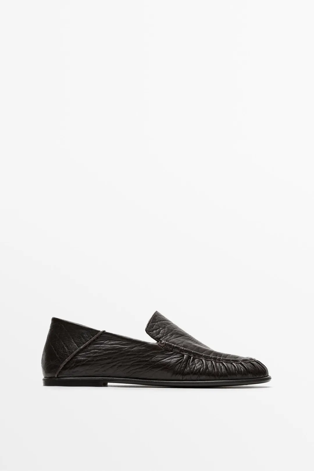 Лоферы из зернистой кожи, Massimo Dutti