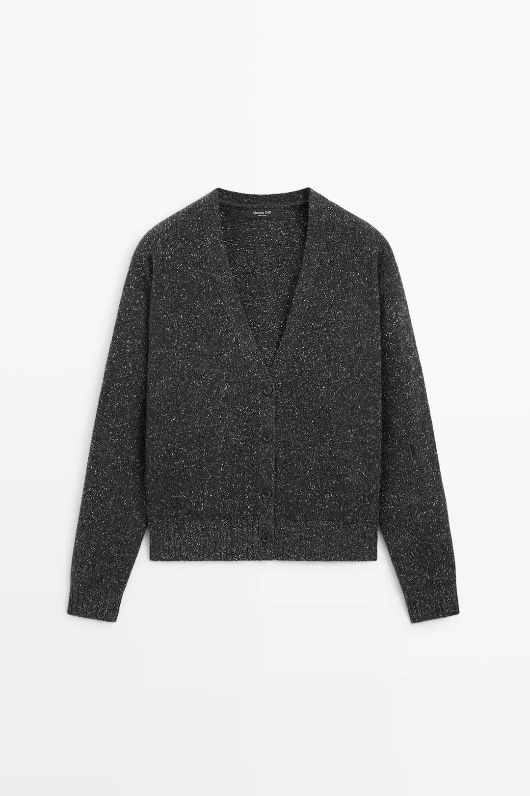 Кардиган из шерсти и кашемира с крапинками, Massimo Dutti