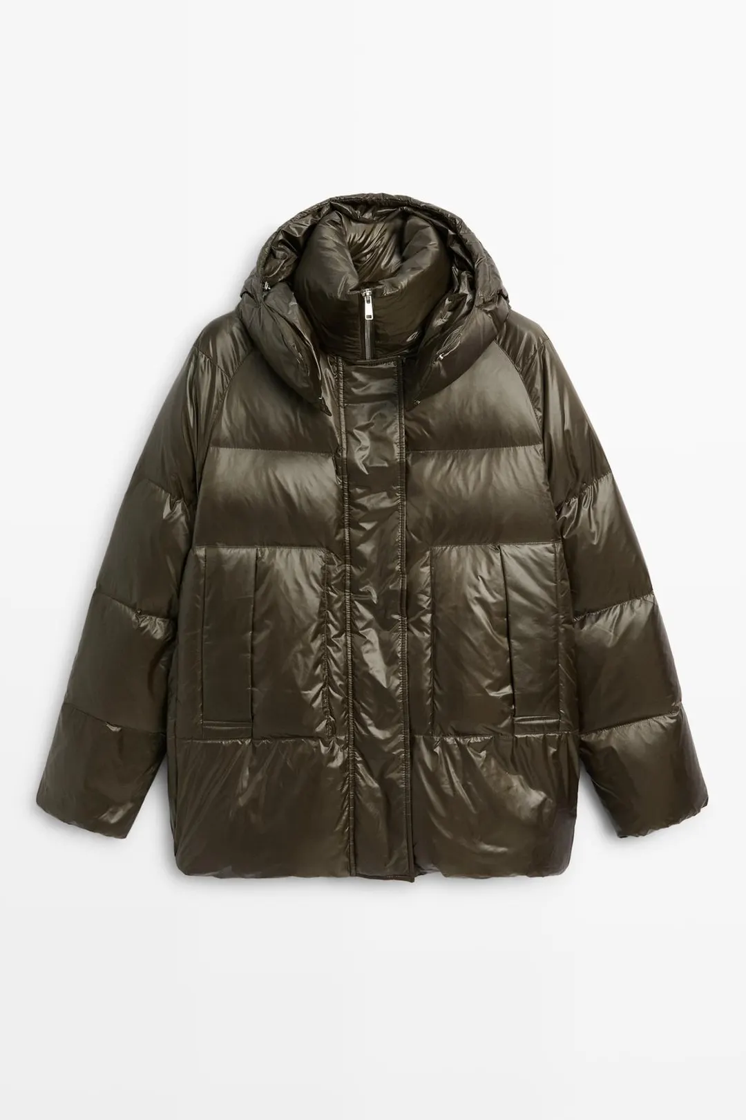 Блестящий пуховик, Massimo Dutti