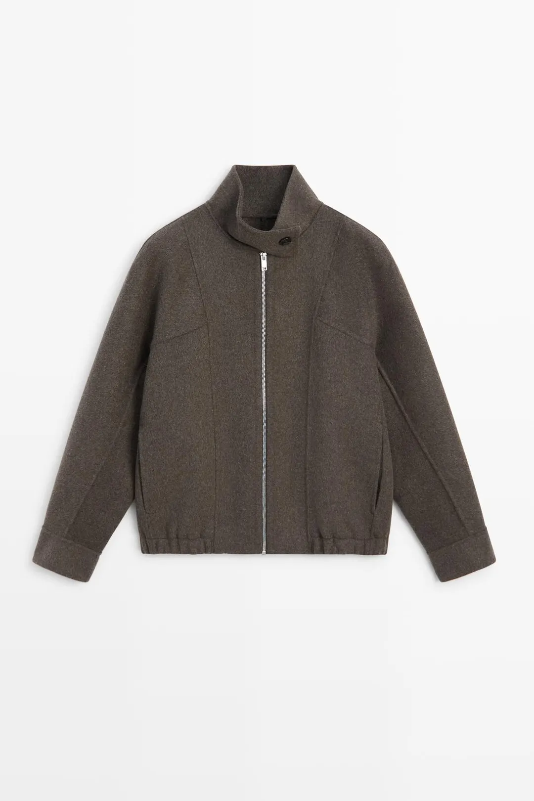 Бомбер из смесовой шерсти, Massimo Dutti