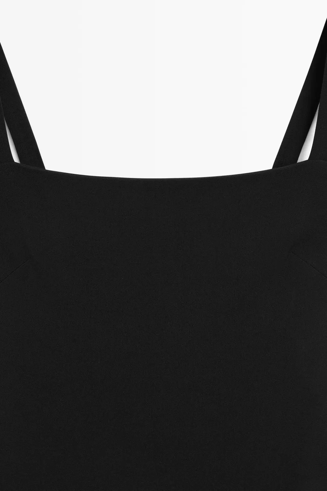 Платье миди на бретелях с нагрудником, Massimo Dutti
