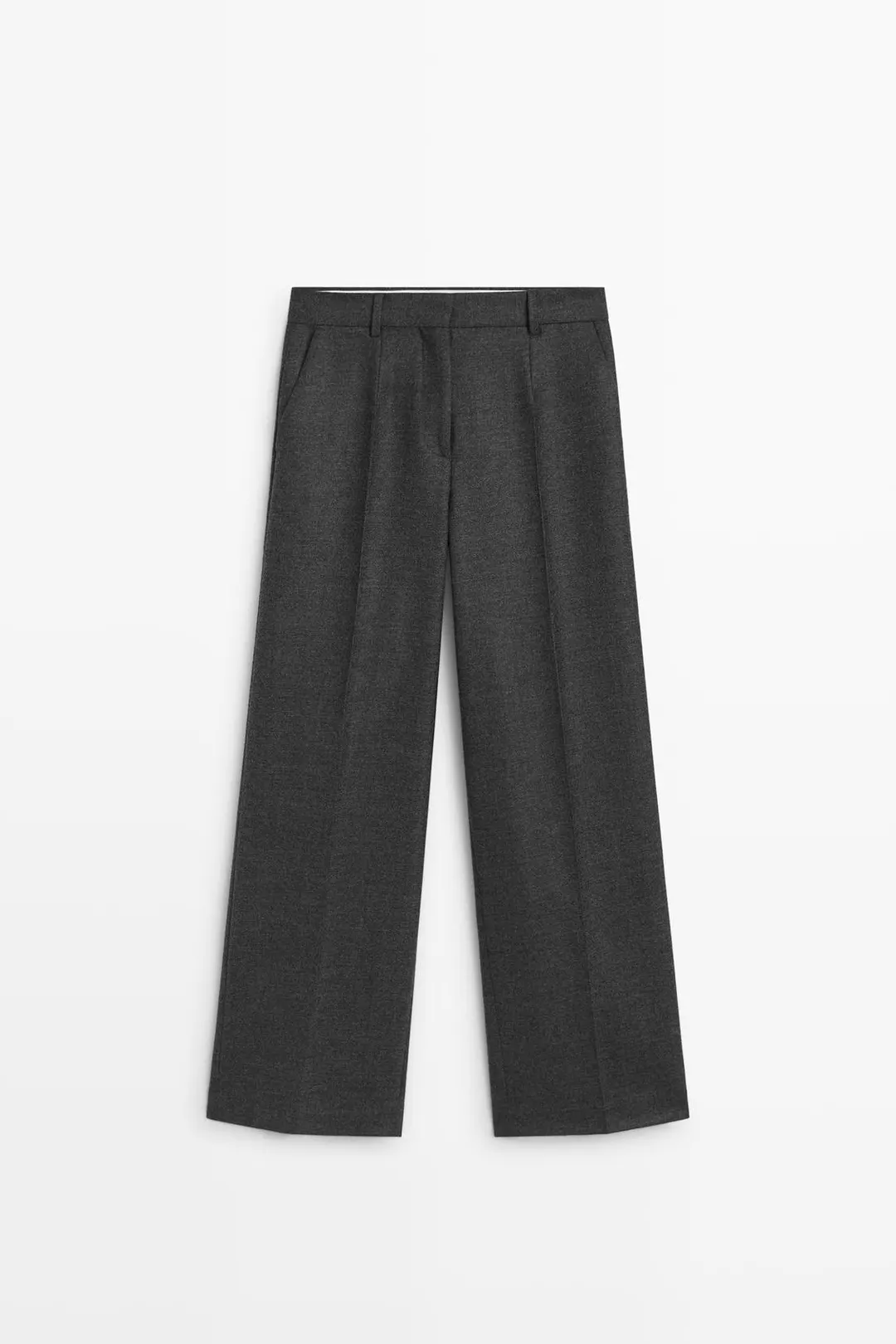 Брюки костюмные из фланели из 100% шерсти, Massimo Dutti