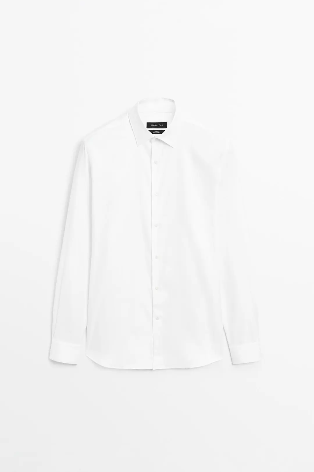 Рубашка оксфорд облегающего кроя из 100% хлопка, Massimo Dutti
