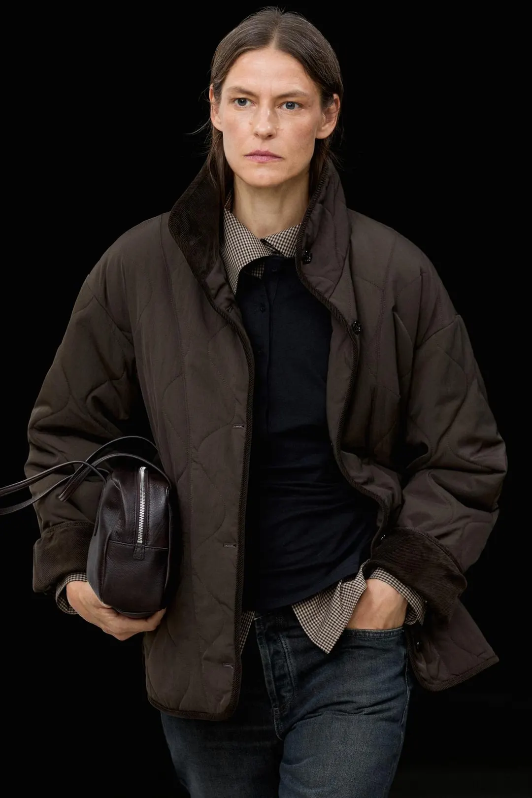 Куртка с волнистой прострочкой, Massimo Dutti
