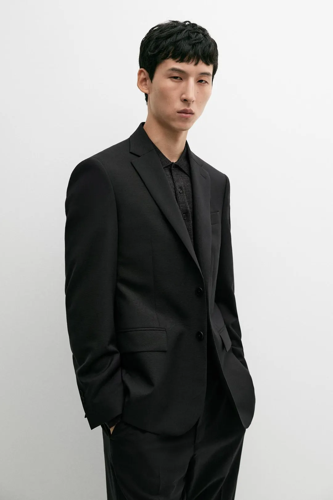Костюмный пиджак из 100% холодной шерсти, Massimo Dutti